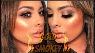DIFUSED GOLD SMOKEY EYE |FT.  TARTE CHROME PAINT|