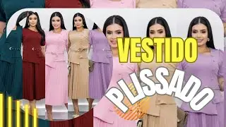 VESTIDO PLISSADO COM ELÁSTANO NÁDIA | Linha PREMIUM 💕👏🏽🥰