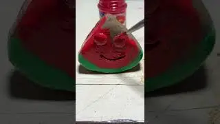 SCULPTING & PAINTING WATERMELON SLICE CHARACTERS#viral