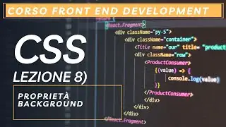 CORSO CSS - lezione 8) Proprietà background