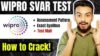 Wipro SVAR Assessment Test 2025 | Exam Pattern | Updated Syllabus | Full Process