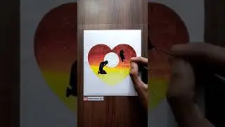 breakup drawing easy 💔 watercolor | oil pastels #shorts