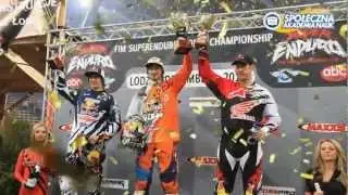 FIM SUPER ENDURO Łódź 2012 Tadek Blażusiak zwycięża, podium/konferencja prasowa