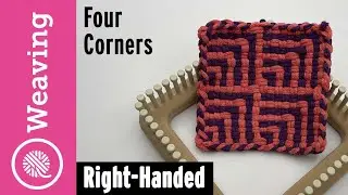 Four Corners Potholder | Mock Mitered Squares woven