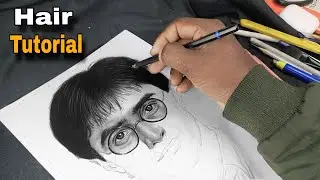 Realistic Hair Drawing Tutorial | Easy Pencil Technique