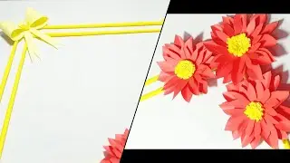 DIY Paper Frame Making Easy Tutorial l beatiful frame l handmade art #paperflower