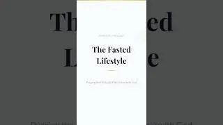 Fasted Lifestyle: Purge Old, Receive New Glory #prayer #fasting #Jesus #lifestyle