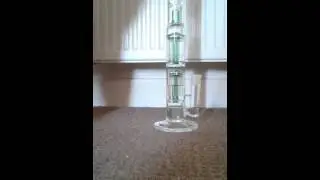 Twin 8 arm tree perc bong with splash guard