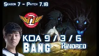 SKT T1 Bang KINDRED vs SSG Ruler XAYAH ADC - Patch 7.18 KR Ranked