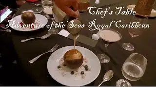 Adventure of the Seas Chefs Table Royal Caribbean Cruise ship Galveston Texas Filet Mignon Asparagus