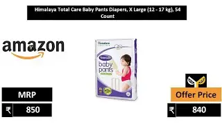 Himalaya Total Care Baby Pants Diapers, X Large 12   17 kg, 54 Count