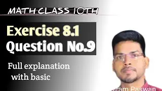 @math class 10th || exercise 8.1 question 9 introduction to trigonometry full explanation | | 