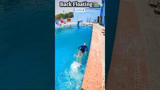 25m Continuous Back floating In Deep Water, Swimming lessons for beginners #swimming #learnswimming