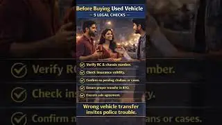Before Buying Used Vehicle &ndash; 5 Legal Checks 🚗🏍️ #legalexploration