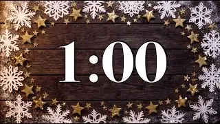 1 Minute Winter Classroom Timer ❄️ Snowflakes, Stars, Cozy Decor & Acoustic Music | Focus Countdown