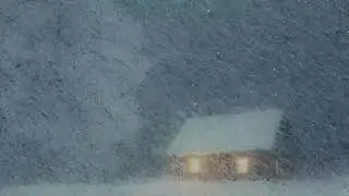 Winter Ambience in House old | Howling Wind & Snow Storm - Raging Winter Storm | White Noise