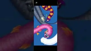 Worms zone io worm biggest snake on zone \#shorts #wormszone #wormworld #giantworm #glowworm