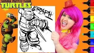 Раскраска Рафаэль Черепашки-ниндзя TMNT Раскраска Prismacolor Маркеры | KiMMi THE CLOWN