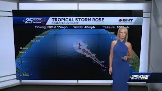 Tropical storms Peter and Rose churn in Atlantic