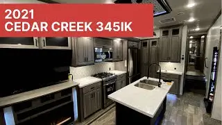 Stunning updated Island Kitchen RV - 2021 Cedar Creek 345IK Full Tour / Review by Forest River RV.