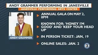 Singer-songwriter Andy Grammer performing in Janesville
