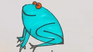 Draw so Cute / How to Draw a Frog Simply and Easily | Drawing Tutorial for Kids step by step