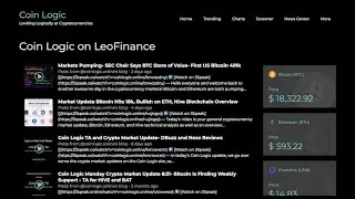 Monday Market Update 11 23 20, BTC ETH HIVE TA, Coin Logic and LeoFinance Integrations