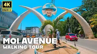 Mombasa Tusks Walk 🚶‍♂️ Queen Elizabeth II Commemoration | 4K UHD Walking Tour Kenya