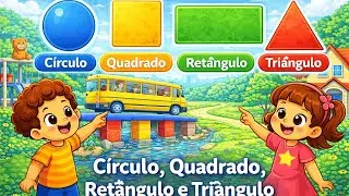 Formas Geom&eacute;tricas para Crian&ccedil;as | M&uacute;sica Infantil: C&iacute;rculo, Quadrado, Ret&acirc;ngulo e Tri&acirc;ngulo