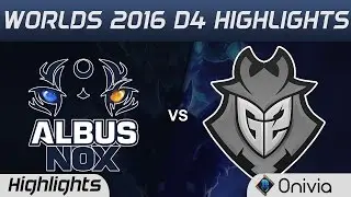 ANX vs G2 Highlights Worlds 2016 D4 Albus Nox Luna vs G2 Esports