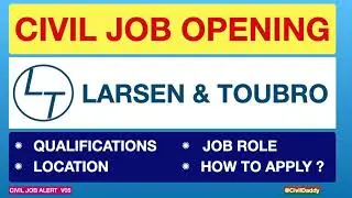 🔴 NEW JOB ALERT | CIVIL ENGINEERING JOBS | L&T JOBS | CONSTRUCTION JOBS | JOBS 2020