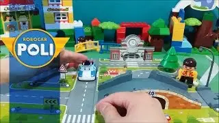 [ROBOCAR POLI] Play with Toys called Electric Charging Station of Poly in Brooms town map