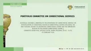 Portfolio Committee on Correctional Services, 3 February 2026