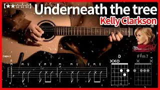 342.크리스마스 캐롤 Kelly Clarkson - Underneath the tree 【★★☆☆☆】 기타 | Guitar tutorial |ギター 弾いてみた 【TAB譜】