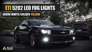 Alla Lighting's ETI 5202 LED Fog Lights Bulbs, Super Bright 6000K Xenon White/3200K Amber Yellow