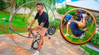 FIZ UMA BIKE DE CIRCO QUE VIRA MORTAL DE FRENTE 😱😱