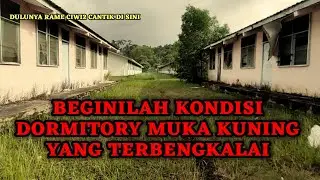 PULUHAN BANGUNAN DORMITORY KARYAWAN MUKA KUNING TERBENGKALAI