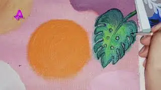 Abstract boho painting art | Easy Acrylic Painting Step by Step for Beginners | Bismillah Art