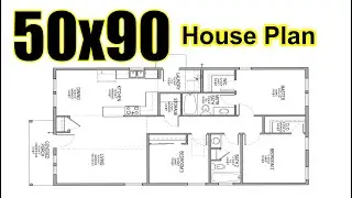 one kanal House planning ( 50x90 plot size )