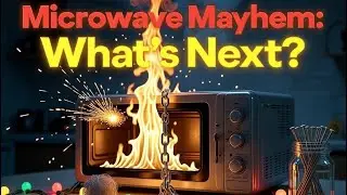 7 безумных экспериментов в микроволновке, которые НИКОГДА не стоит повторять дома (фонтан в виде ...