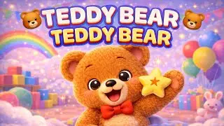 🧸 Teddy Bear Teddy Bear | Fun Action Song for Kids | 3D Animated Nursery Rhyme