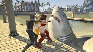 Super Hero Spider Man - Black Spider Man vs Tiger Shark 