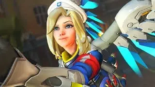 OVERWATCH: 'COMBAT MEDIC ZIEGLER' Uprising Mercy Gameplay (QUICK-PLAY / SUPPORT CHARACTER)