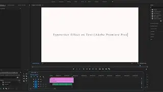 Typewriter Effect on Text || Adobe Premiere Pro