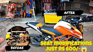 Bike Ki Seats Modifications ke liye best shop in bhopal | Ktm duke seat modifications #motovlog
