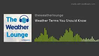 Weather Terms You Should Know