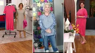 LOGO by Lori Goldstein Distressed Cotton Modal Slub Dress on QVC