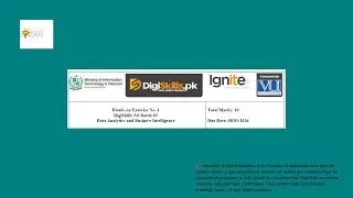 Data Analysis & Business Intelligence Exercise 1 - Complete Solution 2025 ✅ | DSTP 3.0 Batch 02
