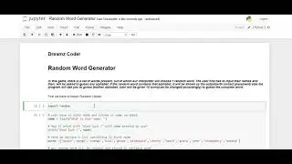 Random word generator| Python| Project| Beginner