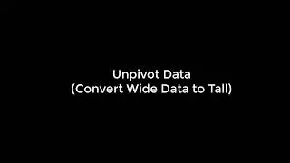 Pivot and Unpivot Data with Excel Power Query